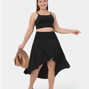 HALARA 2 HI LOW MIDI SKIRTS WITH SHORTS